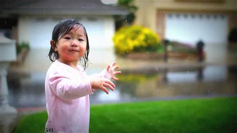 Adorable Moment Little Girl Kayden Sees Rain For The