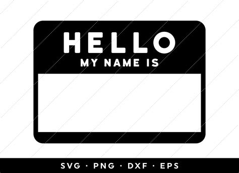 Hello My Name Is Svg Name Tag Svg Name Badge Svg Hello Etsy Singapore