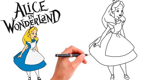 How To Draw Alice In Wonderland Easy Step By Step Youtube