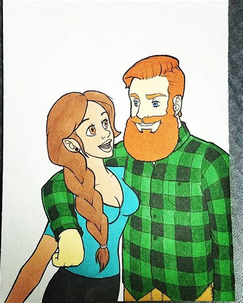 Character Artist Illustrates Himself And His Girlfriend In