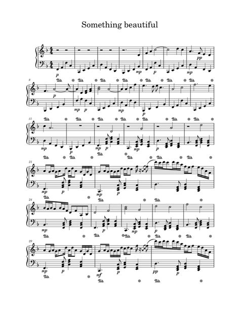 Something Beautiful Sheet Music For Piano Solo Easy