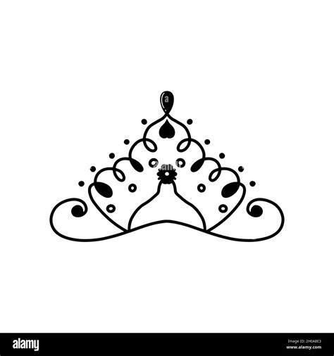 Lineart Medieval Royal Crown Queen Monarch Lord King Outline Icon