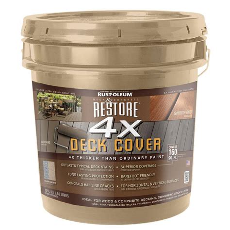 Rust Oleum Restore Gal Tint Base X Deck Cover The Home Depot