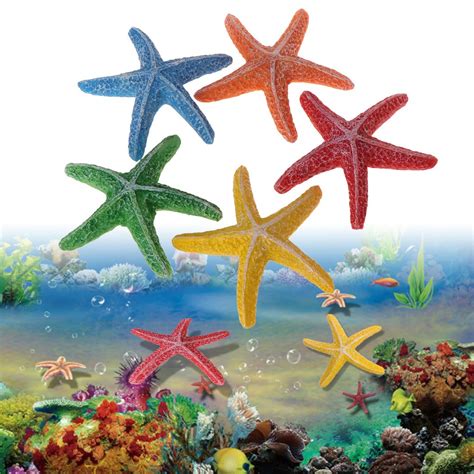 Plastic Plants Pet Supplies Blue Shoresu Artificial Starfish Fish Tank