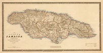 Antique Map of Jamaica by James Wyld, 1843 : nwcartographic.com – New ...