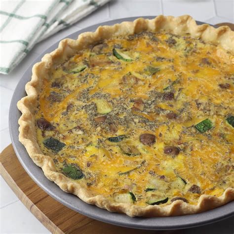 Zucchini Mushroom Quiche Zucchini Zone