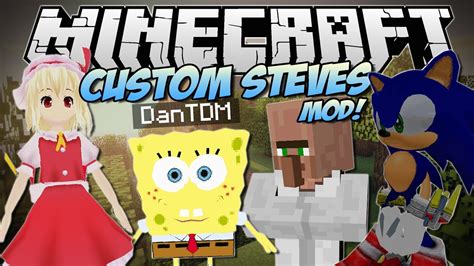 Minecraft Custom Steves Mod Become Any 3d Game Character Mod