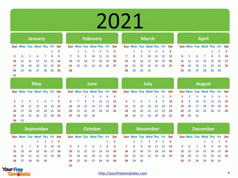 Perfect Free Printable Editable 12 Month Calendar 2021 Get Your
