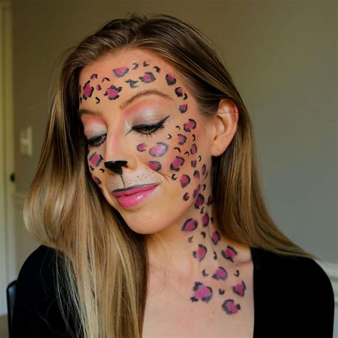 Easy Pink Halloween Leopard Makeup Tutorial Nikki Bs Health And Beauty