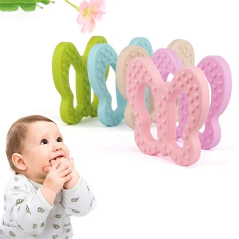 Food Grade Silicone Baby Teether Butterfly Shape Teeth Toy Baby