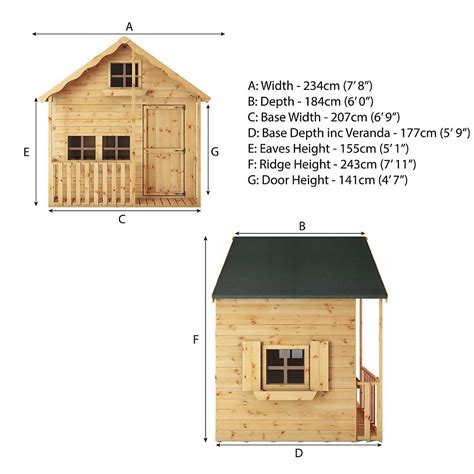 Country Living 7ft X 5ft Premium Sandon Double Storey Playhouse With