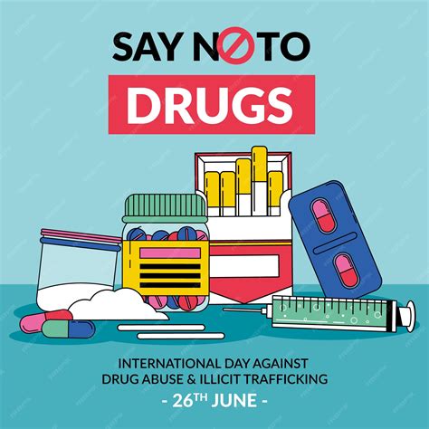Free Vector Hand Drawn International Day Against Drug Abuse And
