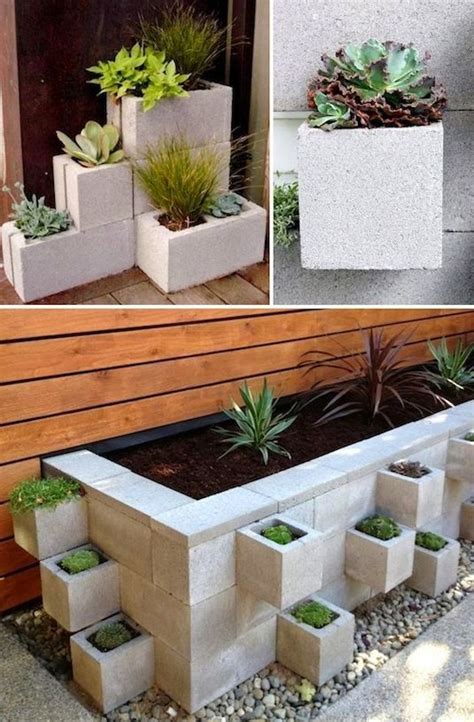 Creative Garden Container Ideas Use Cinder Blocks As
