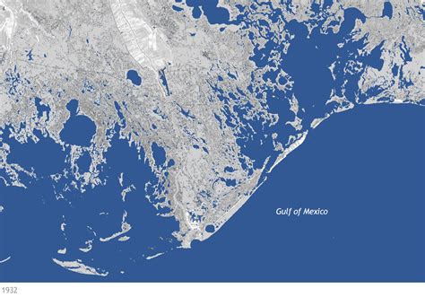 Underwater Land Loss In Coastal Louisiana Since 1932 Noaa