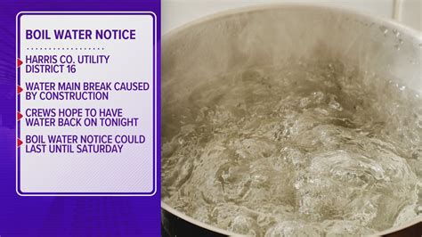 N Harris County Boil Water Notice Updates Houston News