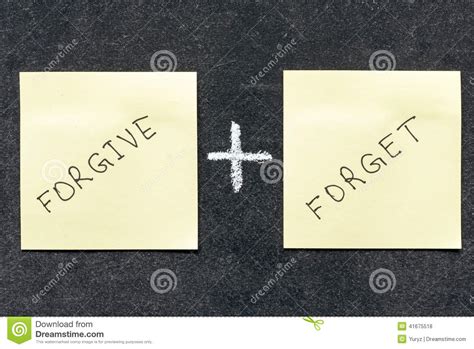 Forgive And Forget Stock Photo Image Of Plus Word Sign