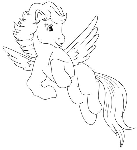G1 Pegasus Pony Line Art By Voodoo Tiki On Deviantart