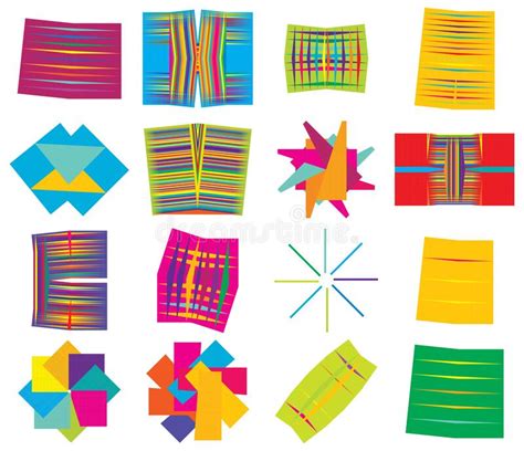 Abstract Colorful Vivid Vibrant Angular Geometric Design Element