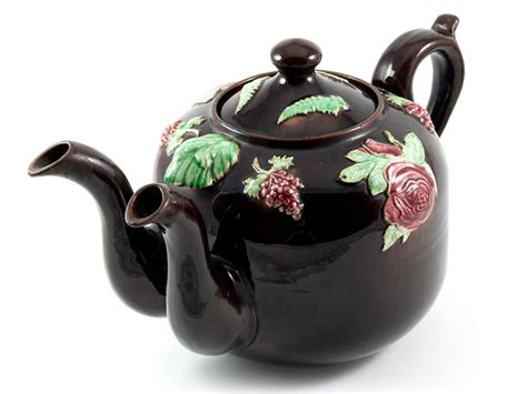 Large C1890 Double Spout Pottery Teapot Ebay