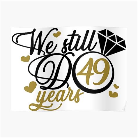 49th Wedding Anniversary Posters Redbubble