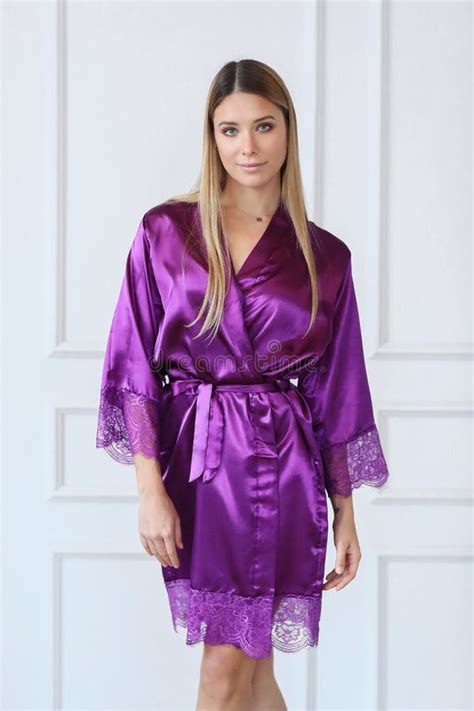 Woman In Silk Robe Stock Photo Image Of Erotic Elegant