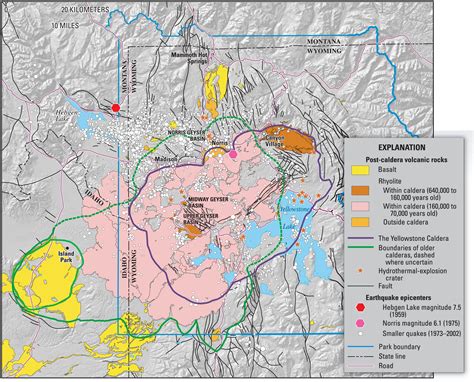 Simplified Map Of Yellowstone Caldera Us Geological Survey