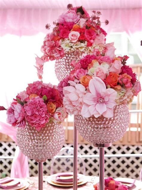 Red And Pink Flowers Centerpieces Idea For Wedding In February 30 Beautiful Pictures Oosile