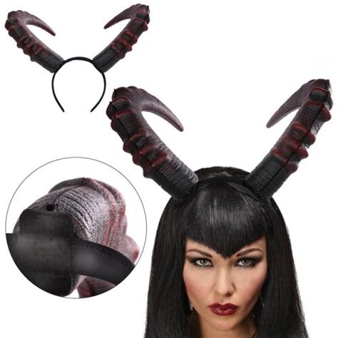 Halloween Devil Horn Headdresswitch Black Long Ox Long Devils Horn