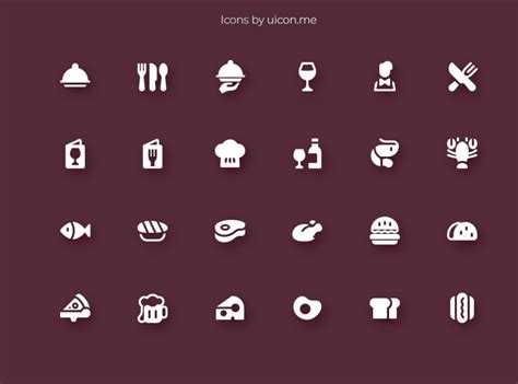 Restaurant Icon Set By Andrew Dynamite On Dribbble