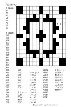 Number fill in puzzles require you to fill a crossword type grid with numbers from the given list. 129 Best Fill In Puzzles images in 2019 | Fill in puzzles ...