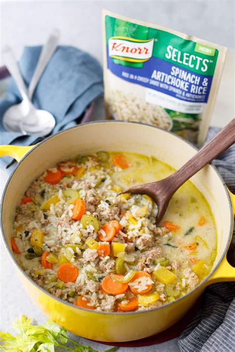 From easy meatloaf to amazing ground beef casseroles, you're sure to find something extraordinary to make tonight in our collection of recipes with ground beef. Ground Turkey and Rice Soup | Recipe | Ground turkey soup ...