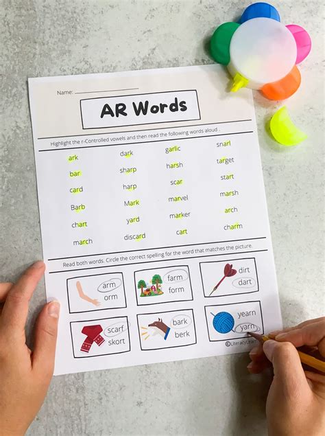 R Controlled Vowels Worksheets 4 Free Printables Literacy Learn