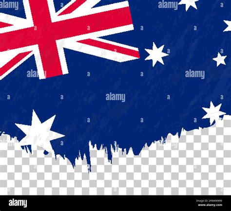 Grunge Style Flag Of Australia On A Transparent Background Vector