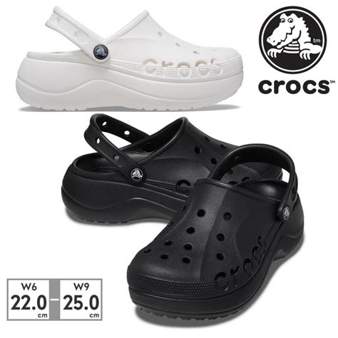 クロックス サンダル レディース バヤ プラットフォーム クロッグ 208186 001 100 Crocs Baya Platform Clog 厚底 サボ 8 Cr W 208186