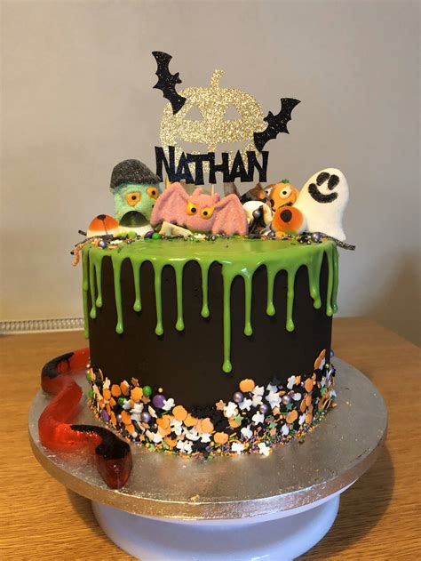 Halloween Themes Birthday Cake I Make This Week No Fondant In Sight