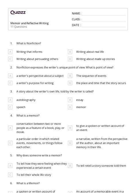 50 Reflective Writing Worksheets On Quizizz Free And Printable