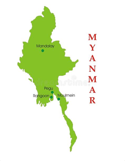 Download free city map samples. Map of Myanmar stock vector. Illustration of pegu ...
