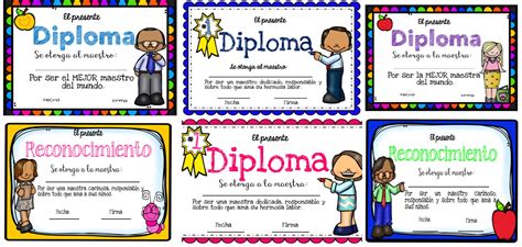 Excelentes Diplomas Del Día Del Maestro