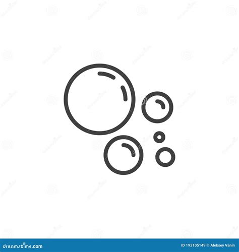 Water Bubble Line Icon Stock Vector Illustration Of Clipart 193105149