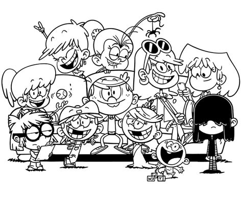 The Loud House S Characters Coloring Page Free Printable Coloring