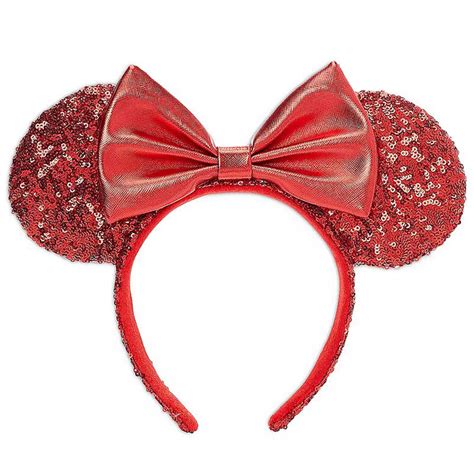 Disney Minnie Ear Headband Red Sequin