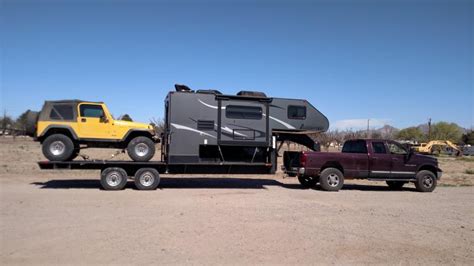 Gooseneck Trailer With 2013 Livin Lite Truck Camper 20000 Pirate 4x4