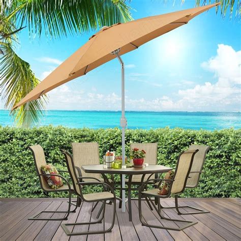 9 Patio Outdoor Umbrella Sun Shade Tilt Aluminum Commercial Market