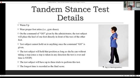 Tandem Stance Test Youtube