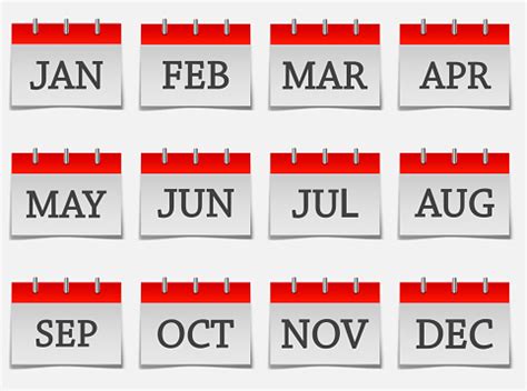Calendar Month Set Icon On Grey Color Stock Illustration - Download ...