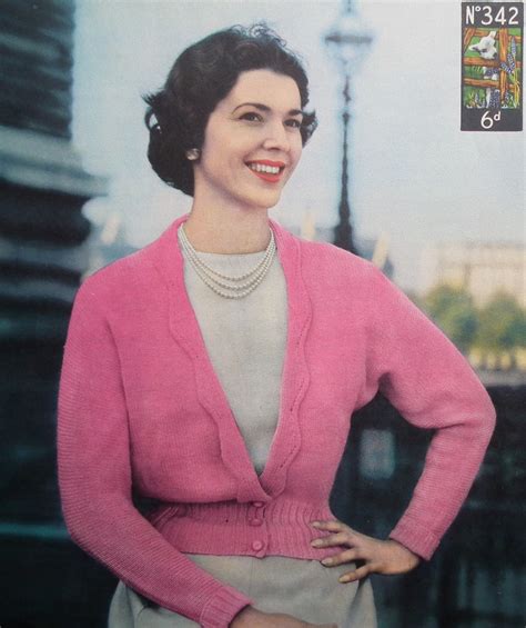 Vintage 1940s 1950s Knitting Pattern Womens Cardigan Lacy Etsy