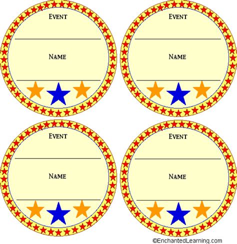 Jump to navigation jump to search. Color Medal Templates - EnchantedLearning.com