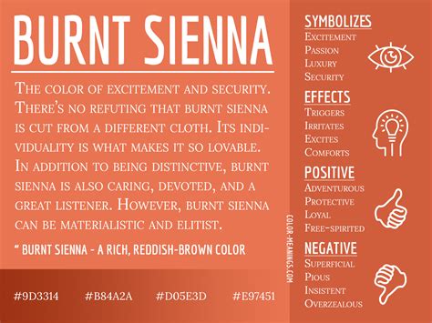 Burnt Sienna Color Meaning The Color Burnt Sienna Symbolizes
