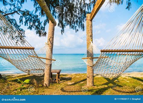 Hammock On The Beach Stock Image Image Of Outdoor Tropical 111903017