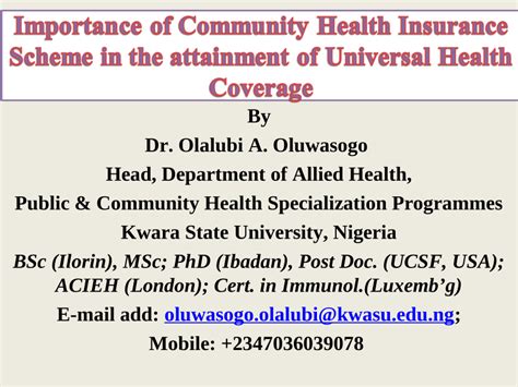 Why bother with health insurance? (PDF) Importance of Community Health Insurance Scheme in ...